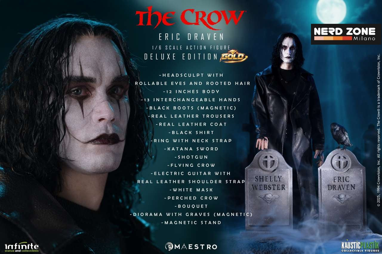 PRE ORDER - INFINITE STATUE - The Crow Eric Draven 1/6 Luxury Action Figure Deluxe Gold Edition