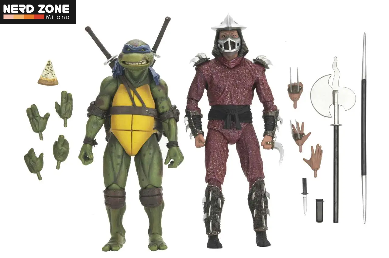 NECA - Tmnt 1990 Roof Top Battle Shredder Vs Leo 2-pack Af