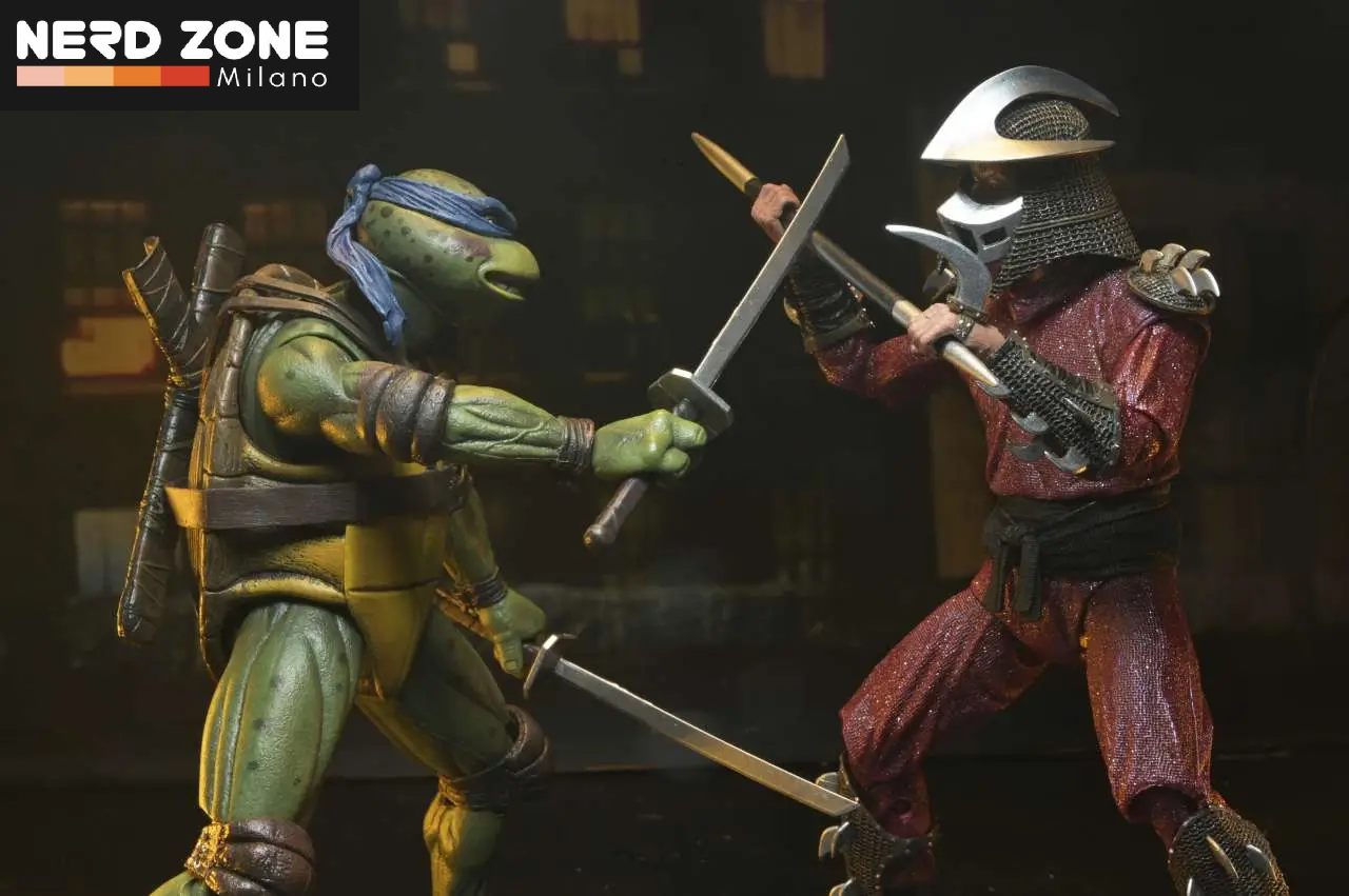 NECA - Tmnt 1990 Roof Top Battle Shredder Vs Leo 2-pack Af