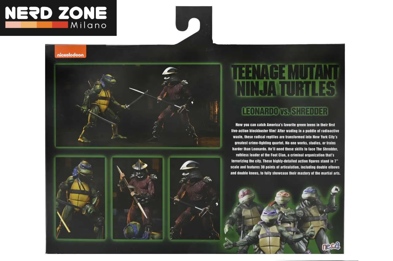 NECA - Tmnt 1990 Roof Top Battle Shredder Vs Leo 2-pack Af