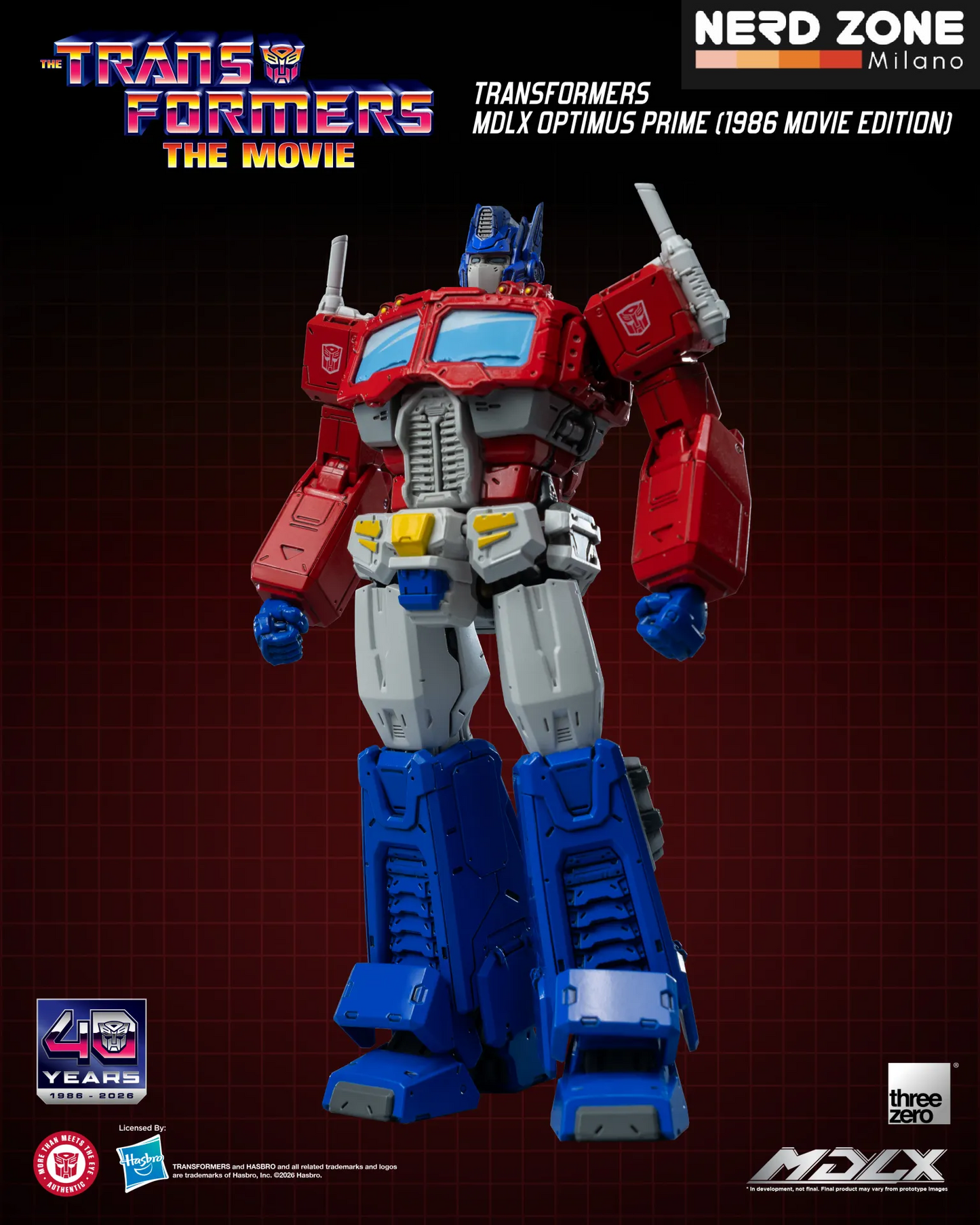 PRE ORDINE - THREEZERO - Transformers Mdlx Optimus Prime 1986 Movie Edition Action Figure