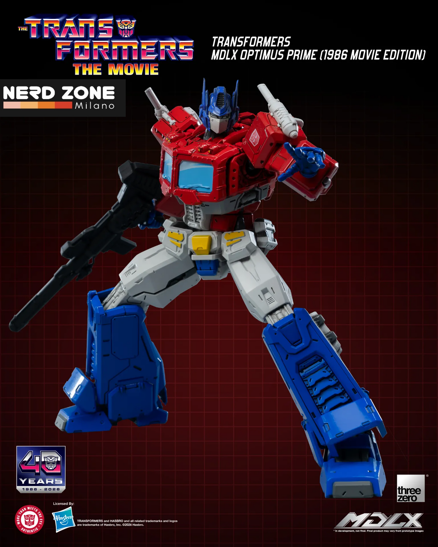 PRE ORDINE - THREEZERO - Transformers Mdlx Optimus Prime 1986 Movie Edition Action Figure