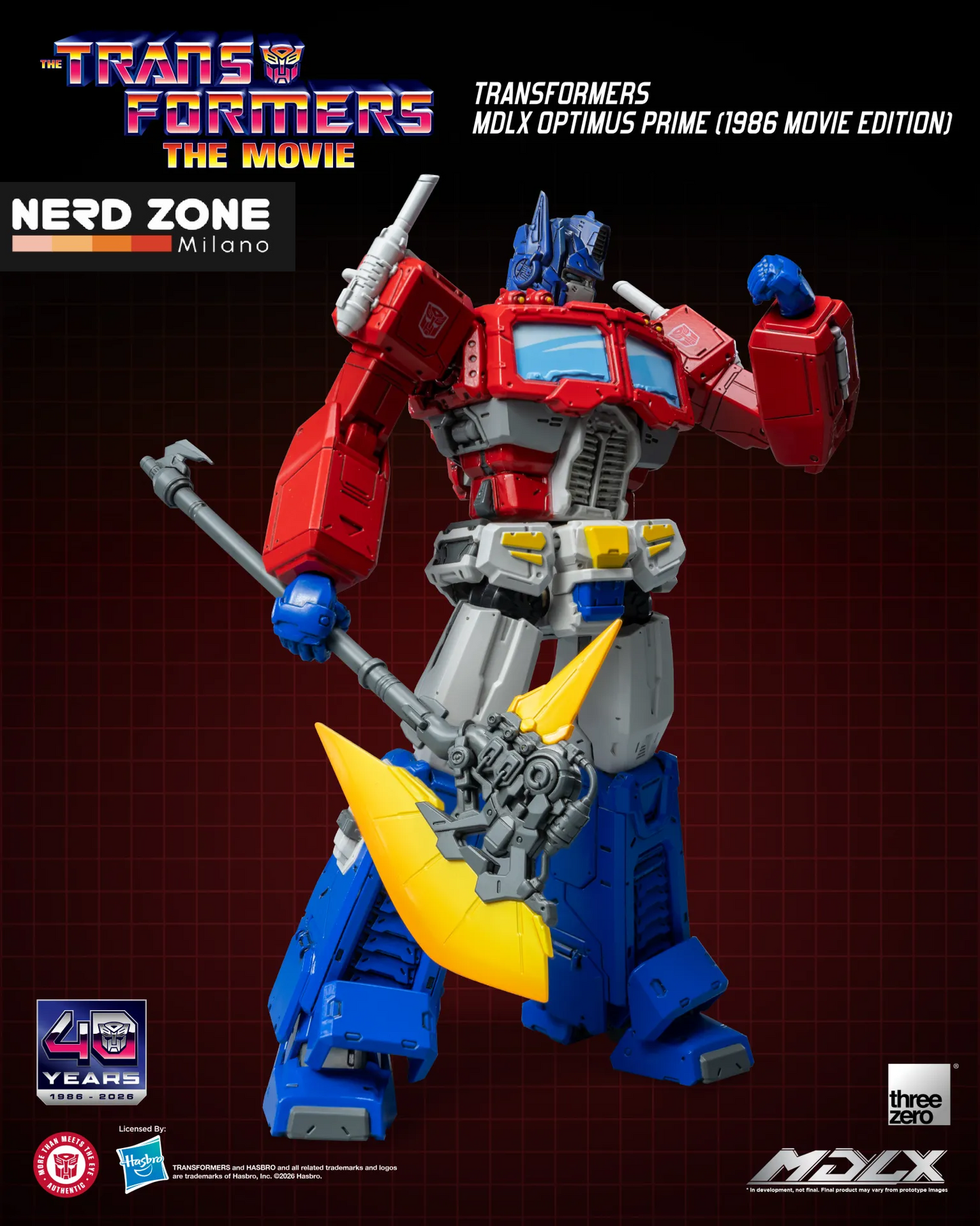 PRE ORDINE - THREEZERO - Transformers Mdlx Optimus Prime 1986 Movie Edition Action Figure