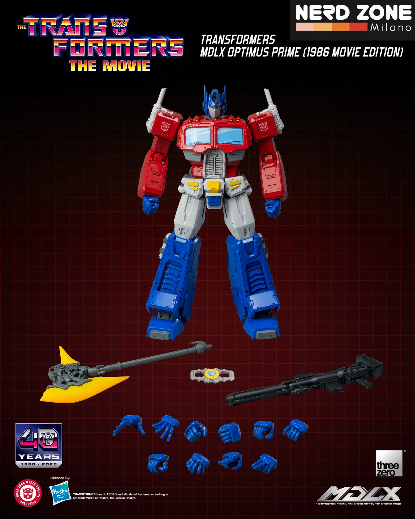 PRE ORDINE - THREEZERO - Transformers Mdlx Optimus Prime 1986 Movie Edition Action Figure
