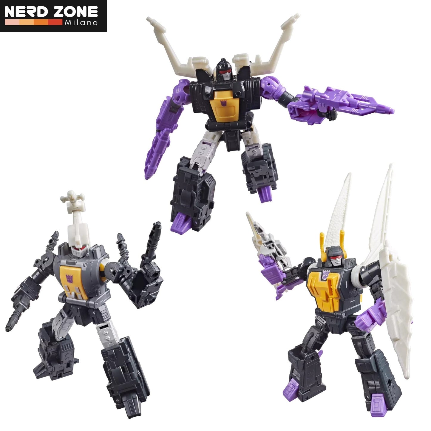 PRE ORDINE - HASBRO - Transformers The Movie Mtmte Insecticons Bombshell Shrapnel And Kickback Action Figures