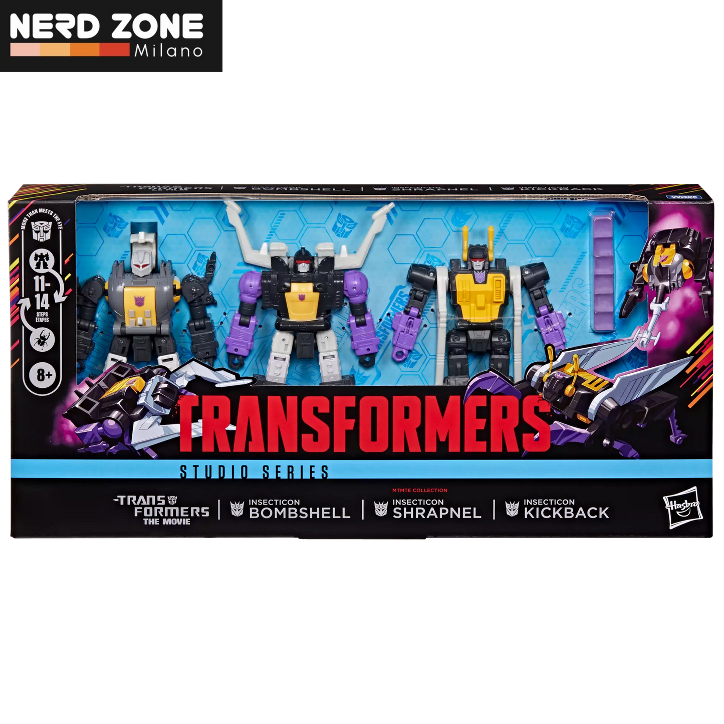 PRE ORDINE - HASBRO - Transformers The Movie Mtmte Insecticons Bombshell Shrapnel And Kickback Action Figures