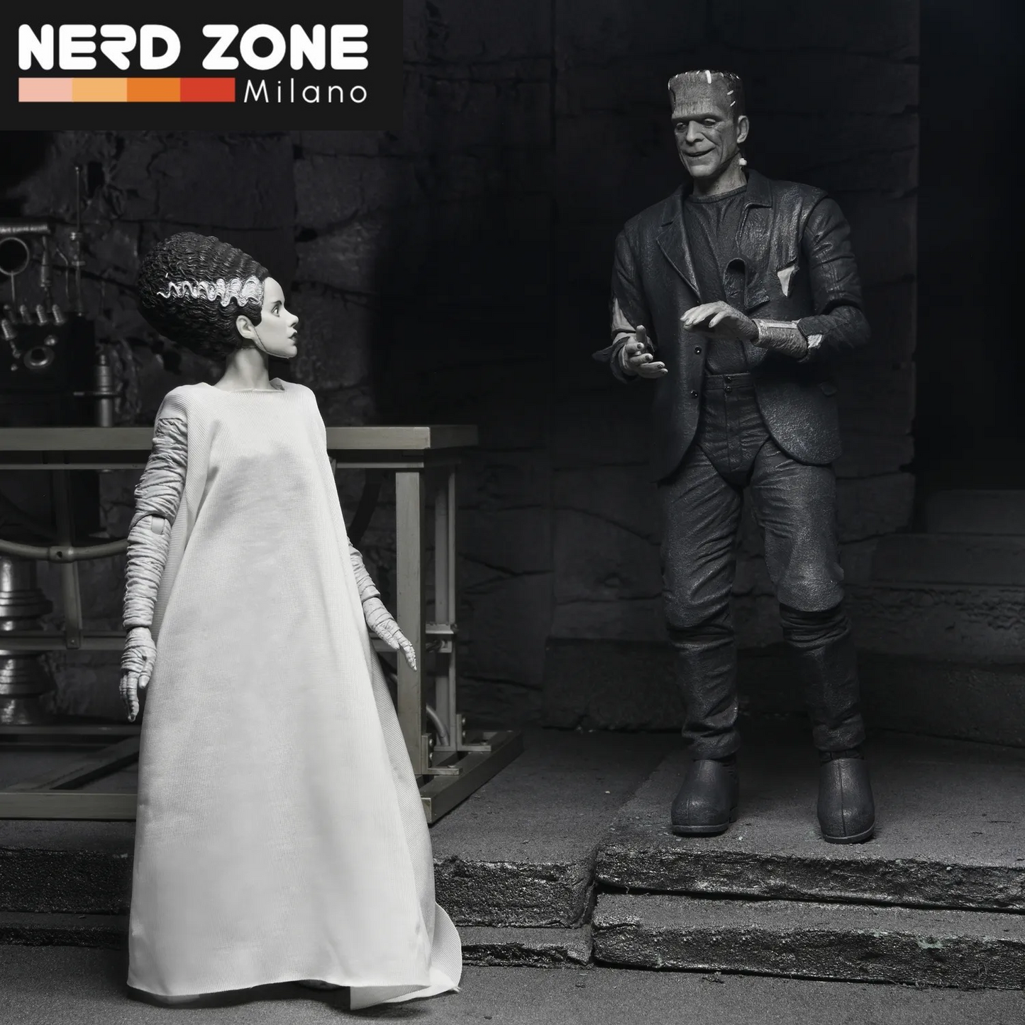 PRE ORDER - NECA - Universal Monsters Bride Of Frankenstein 90th Monster & His Mate B&w 2pack