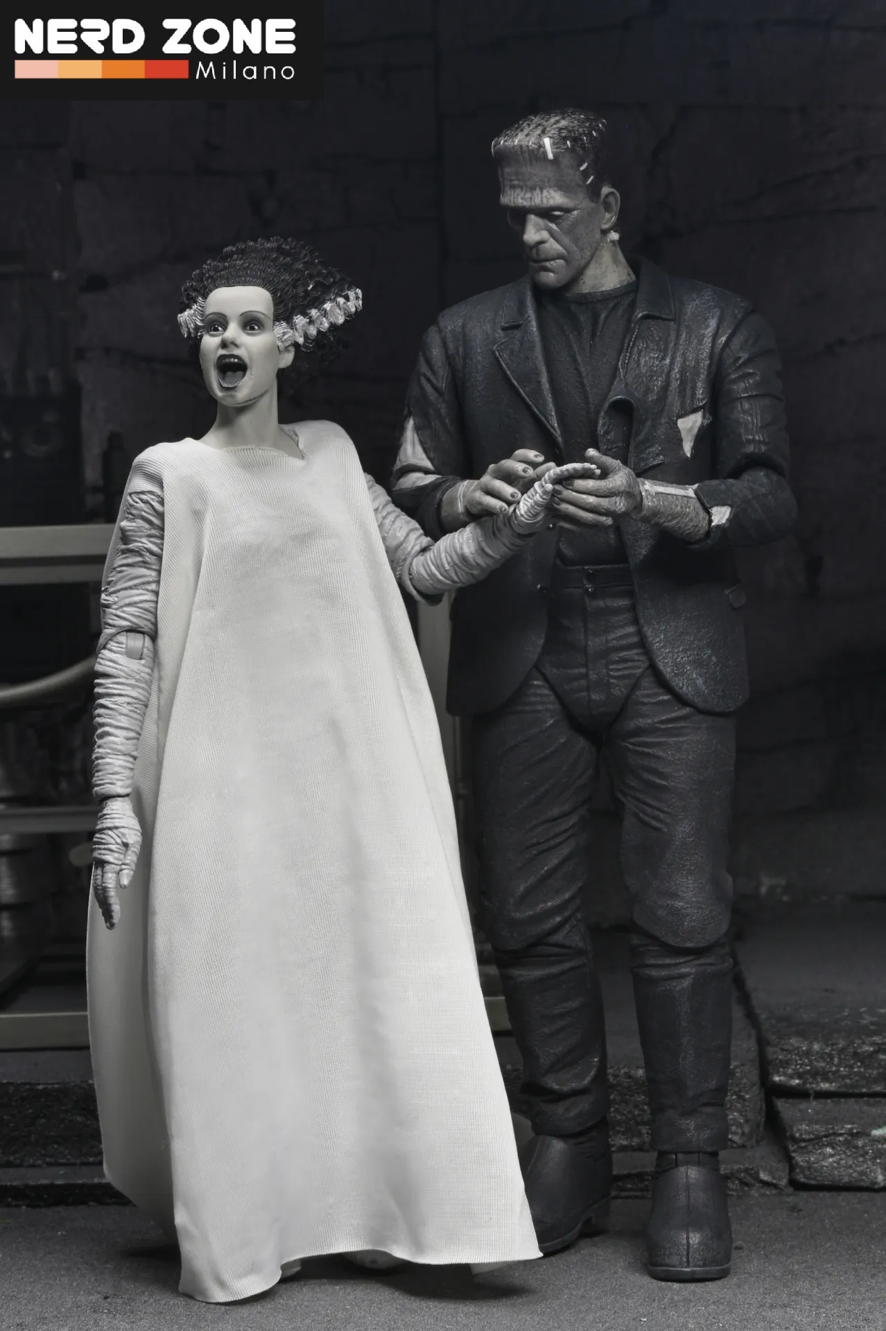 PRE ORDER - NECA - Universal Monsters Bride Of Frankenstein 90th Monster & His Mate B&w 2pack