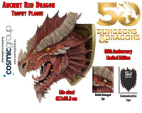 WIZKIDS - Dungeons &amp; dragons Replicas Of The Realms: Ancient Red Dragon Trophy Plaque - Limited Edition 50th Anniversary
