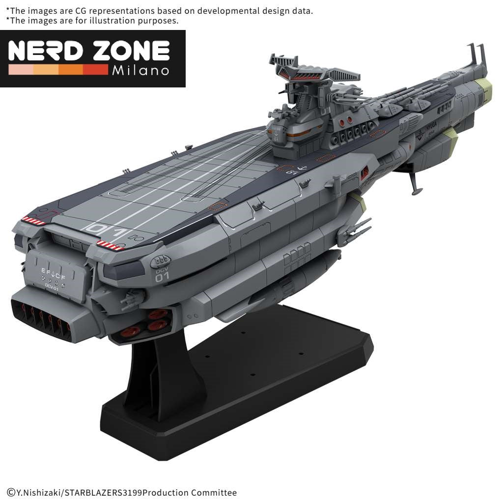 BANDAI GUNPLA - Yamato 3199 Efcf Hyuga Class Battlecarrier Dcv-01 Hyuga 1/1000