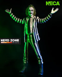 NECA - Beetlejuice 1988 Stripe Suit Beetlejuice Talking 1/4 Af