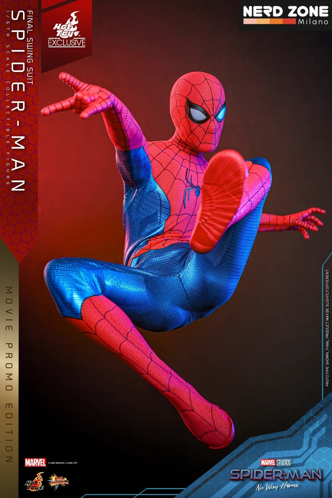 PRE ORDINE - HOT TOYS Spider-Man (Final Swing Suit) (Movie Promo Edition) Exclusive MMS862