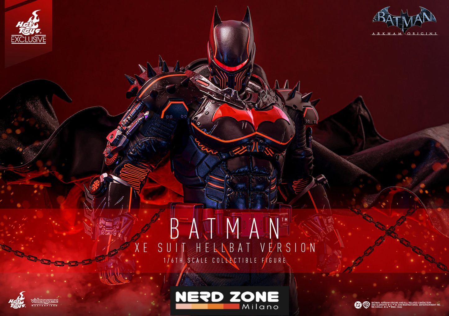 PRE ORDINE - Batman Arkham Origins 1/6 XE Suit Hellbat Version Hot Toys Exclusive 33 cm  VGM73