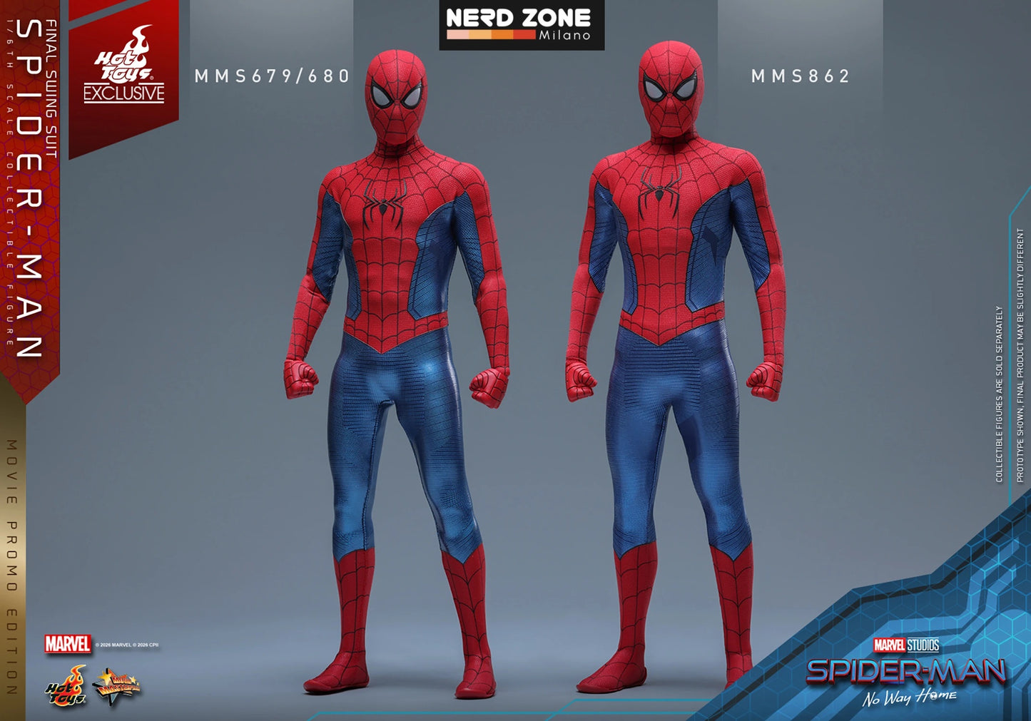 PRE ORDINE - HOT TOYS Spider-Man (Final Swing Suit) (Movie Promo Edition) Exclusive MMS862