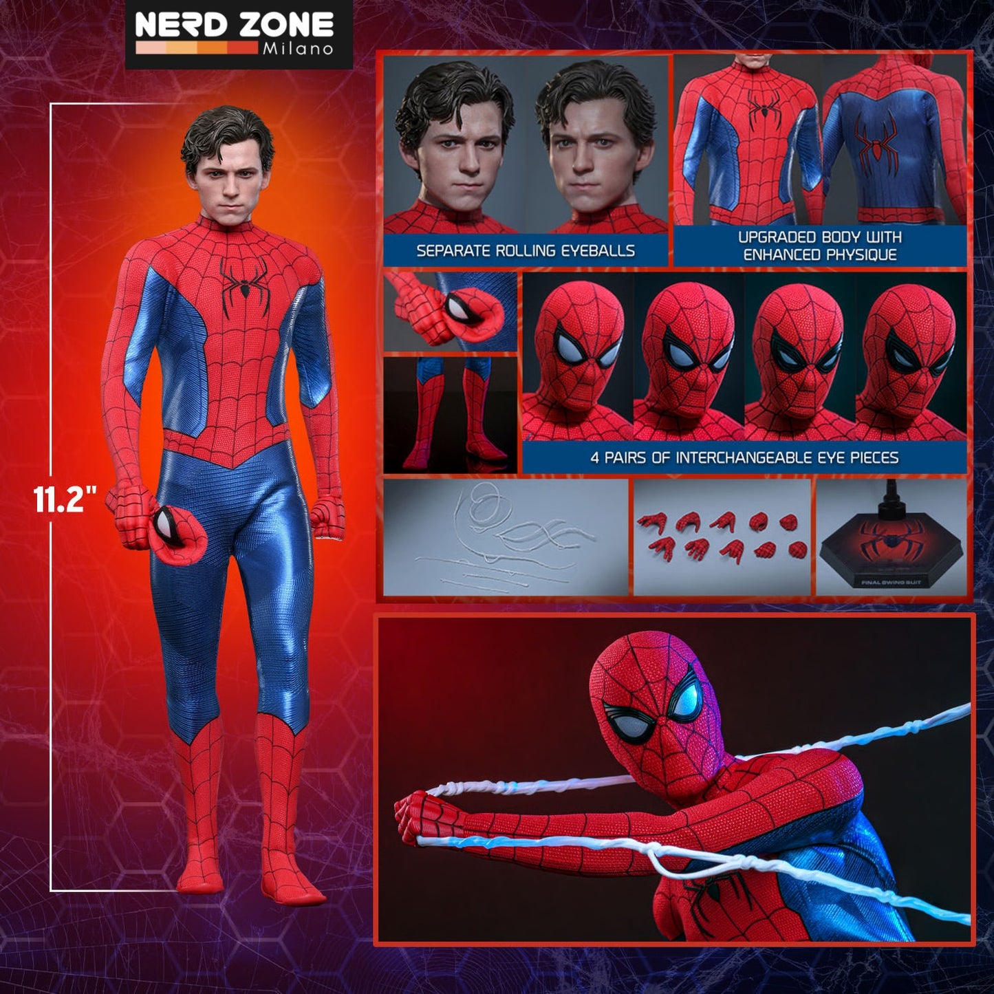 PRE ORDINE - HOT TOYS Spider-Man (Final Swing Suit) (Movie Promo Edition) Exclusive MMS862