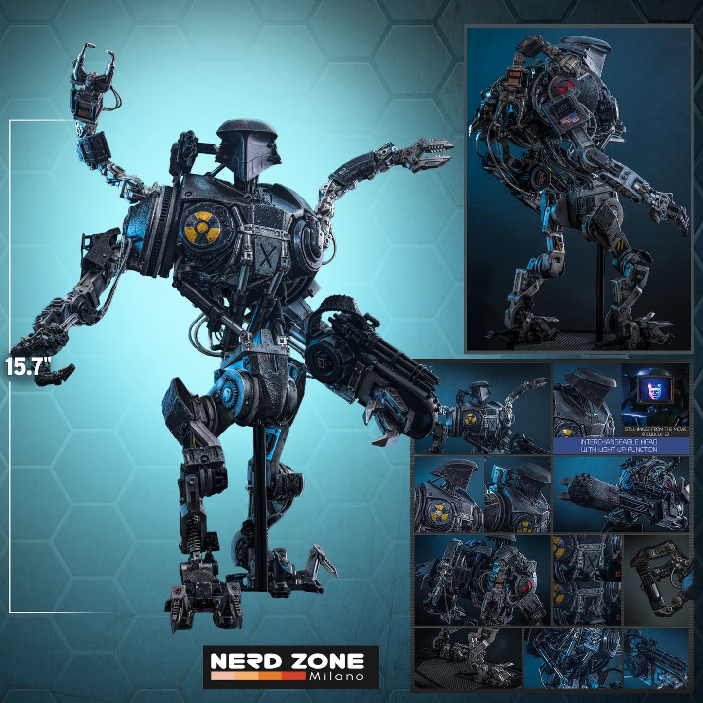 HOT TOYS - ROBOCOP 2 - Robocain 1/6 Scale Figure DIECAST (MMS828D75)