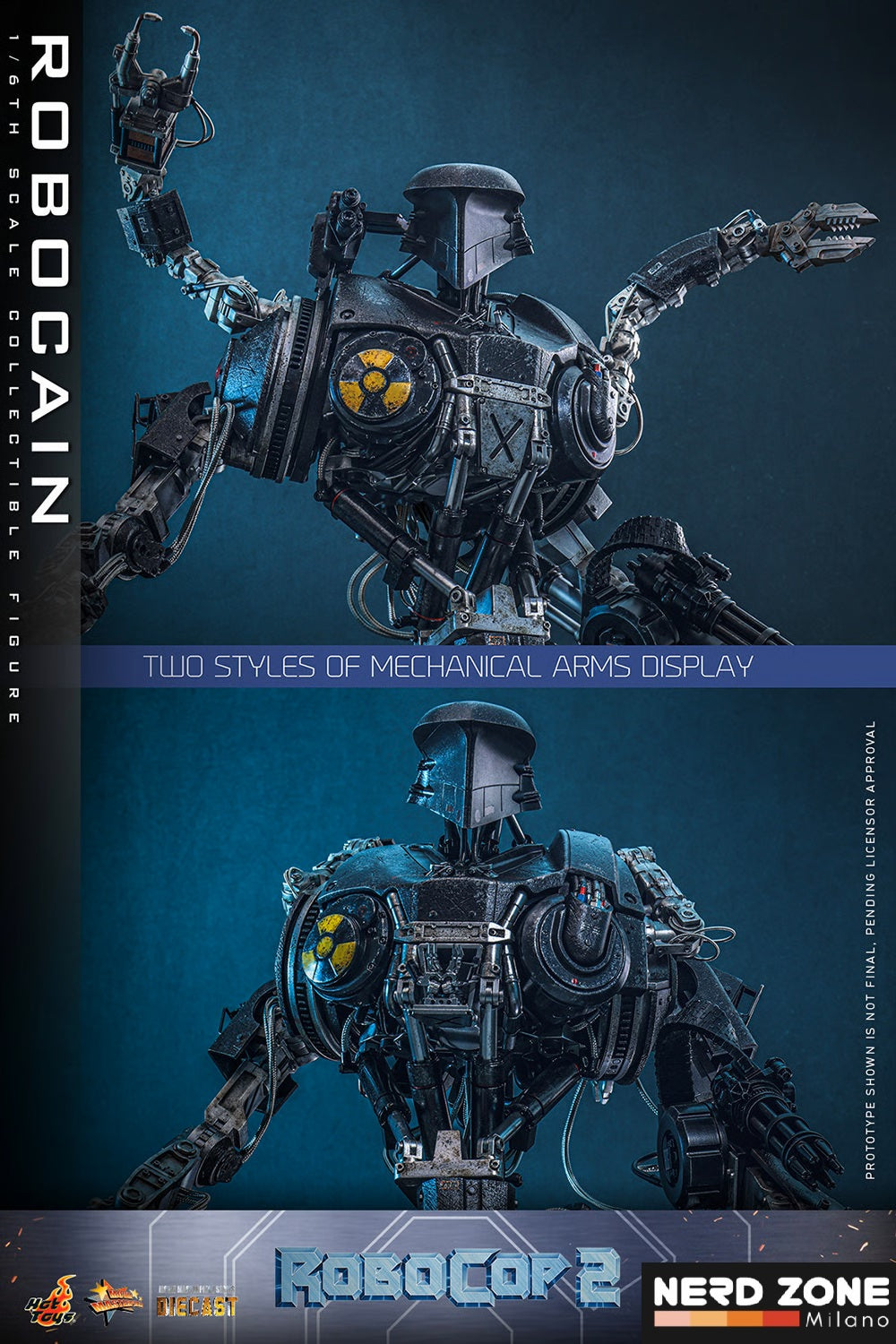HOT TOYS - ROBOCOP 2 - Robocain 1/6 Scale Figure DIECAST (MMS828D75)