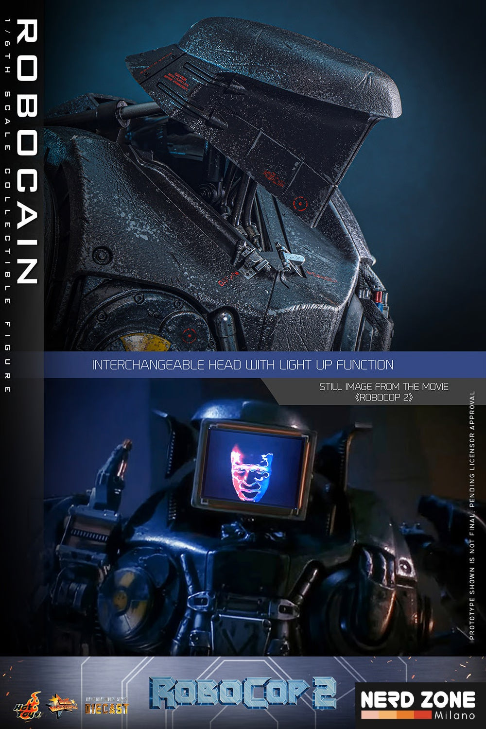 HOT TOYS - ROBOCOP 2 - Robocain 1/6 Scale Figure DIECAST (MMS828D75)