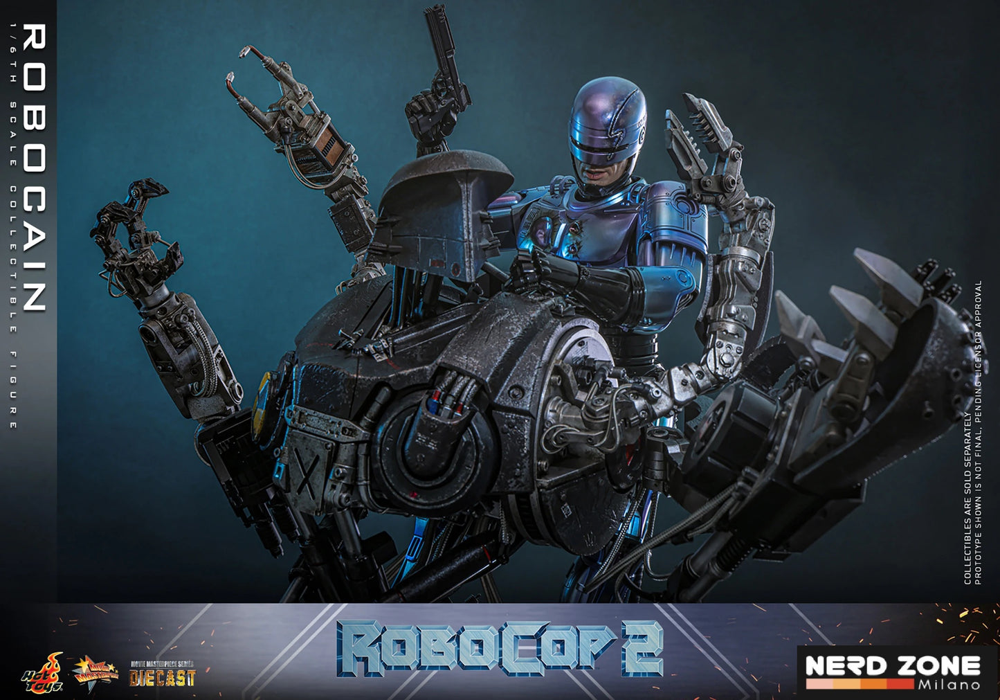 HOT TOYS - ROBOCOP 2 - Robocain 1/6 Scale Figure DIECAST (MMS828D75)