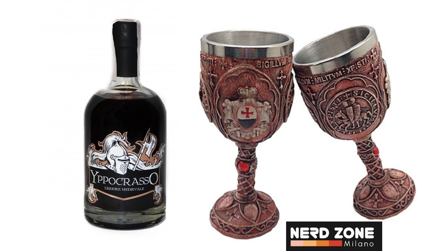 Liquore Medievale Yppocrasso 500 ml + 1 Calice Templare - Confezione Regalo