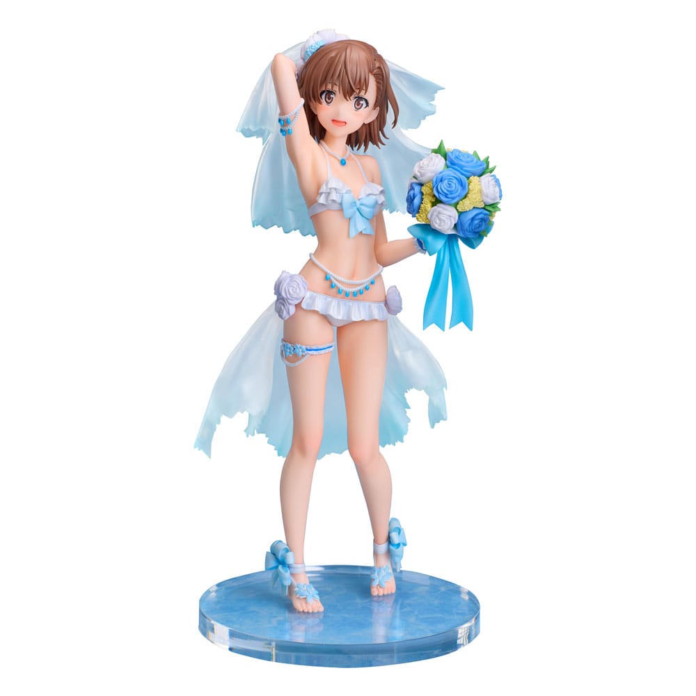PRE ORDINE - A Certain Scientific Railgun T PVC Statue 1/7 Mikoto Misaka Wedding Swimsuit Ver. 25 cm