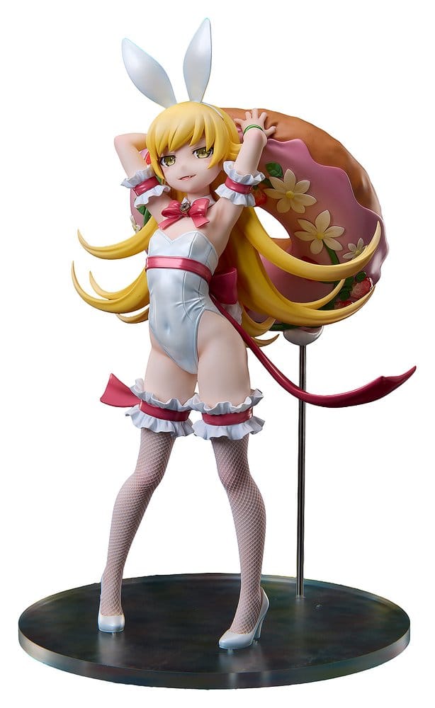 PRE ORDINE - Monogatari Series PVC Statue 1/4 Shinobu Oshino White Bunny Ver. 35 cm