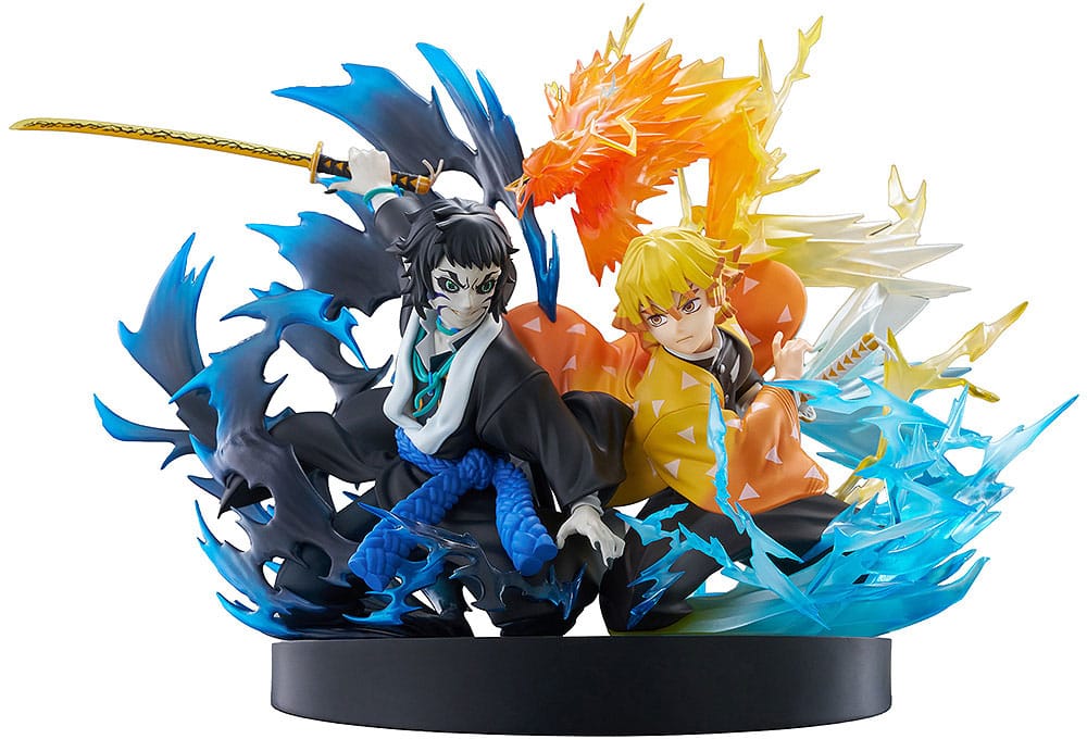 PRE ORDINE - Demon Slayer: Kimetsu no Yaiba PVC Statue Zenitsu Agatsuma & Kaigaku 15 cm