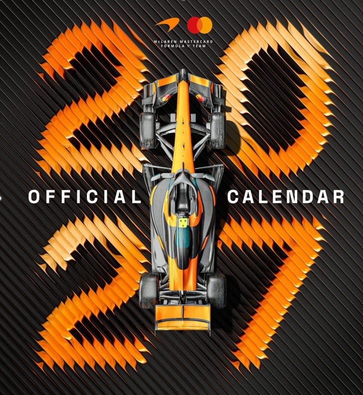 PRE ORDINE - McLaren Mastercard Formula 1 Team Official Calendar 2027 30 x 30 cm