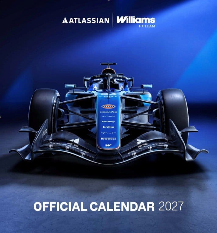 PRE ORDINE - Atlassian Williams F1 Team Official Calendar 2027 30 x 30 cm