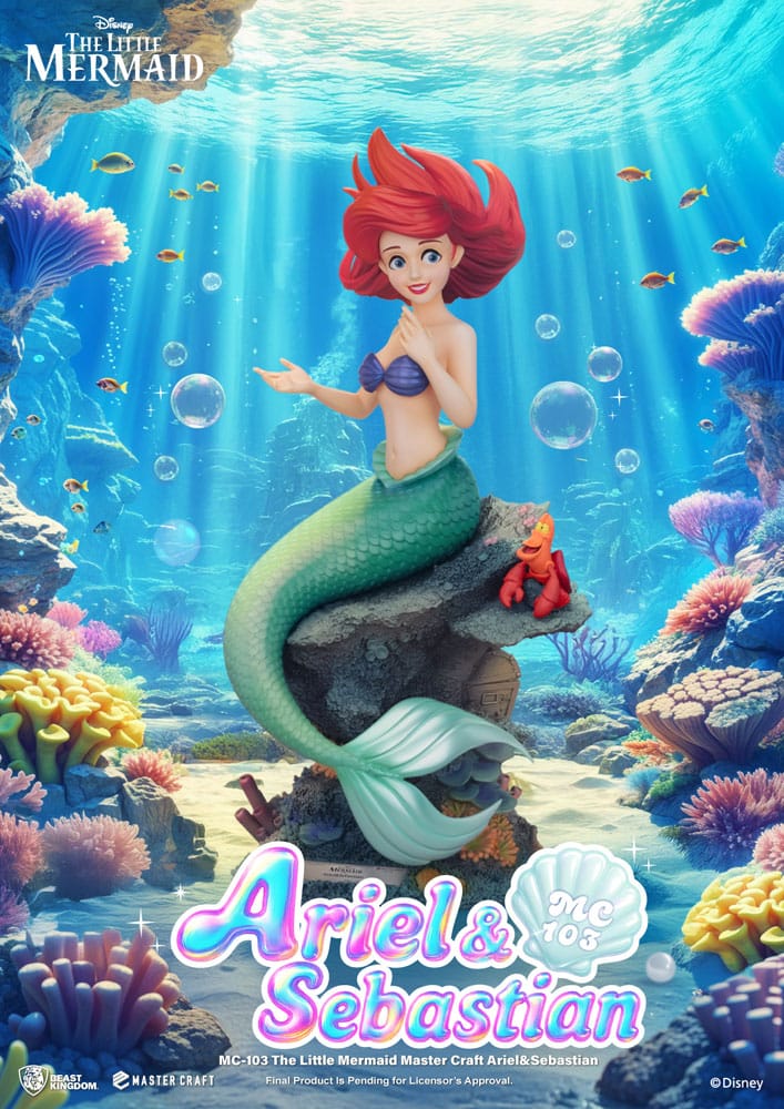 PRE ORDINE - The Little Mermaid Master Craft Statue Ariel & Sebastian 42 cm