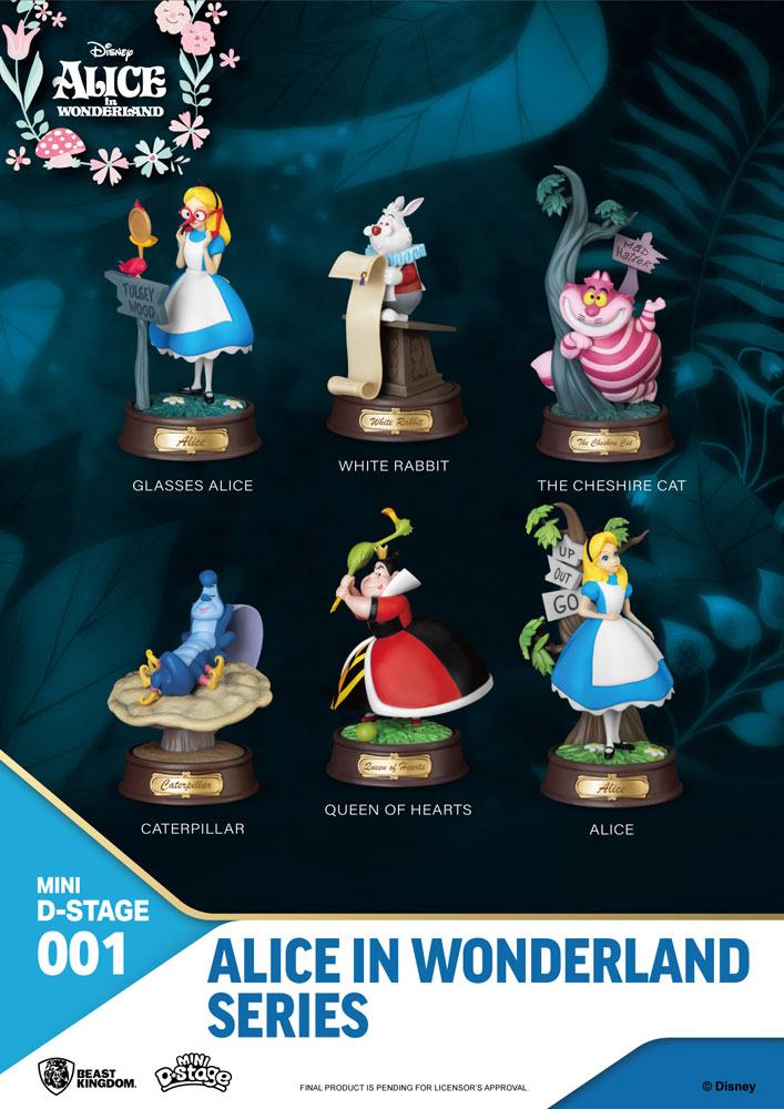 PRE ORDINE - Alice in Wonderland Mini Diorama Stage Statues 6-pack 10 cm