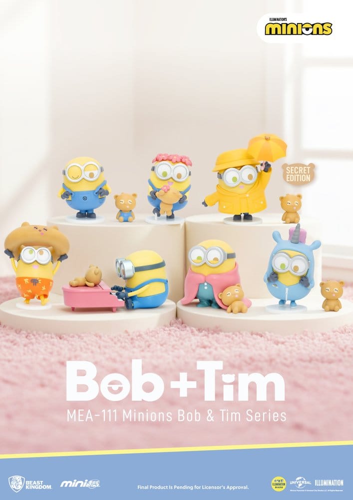 PRE ORDINE - Minions Mini Egg Attack Blind Box Figures Minions bob & tim series 9 cm Assortment (6)