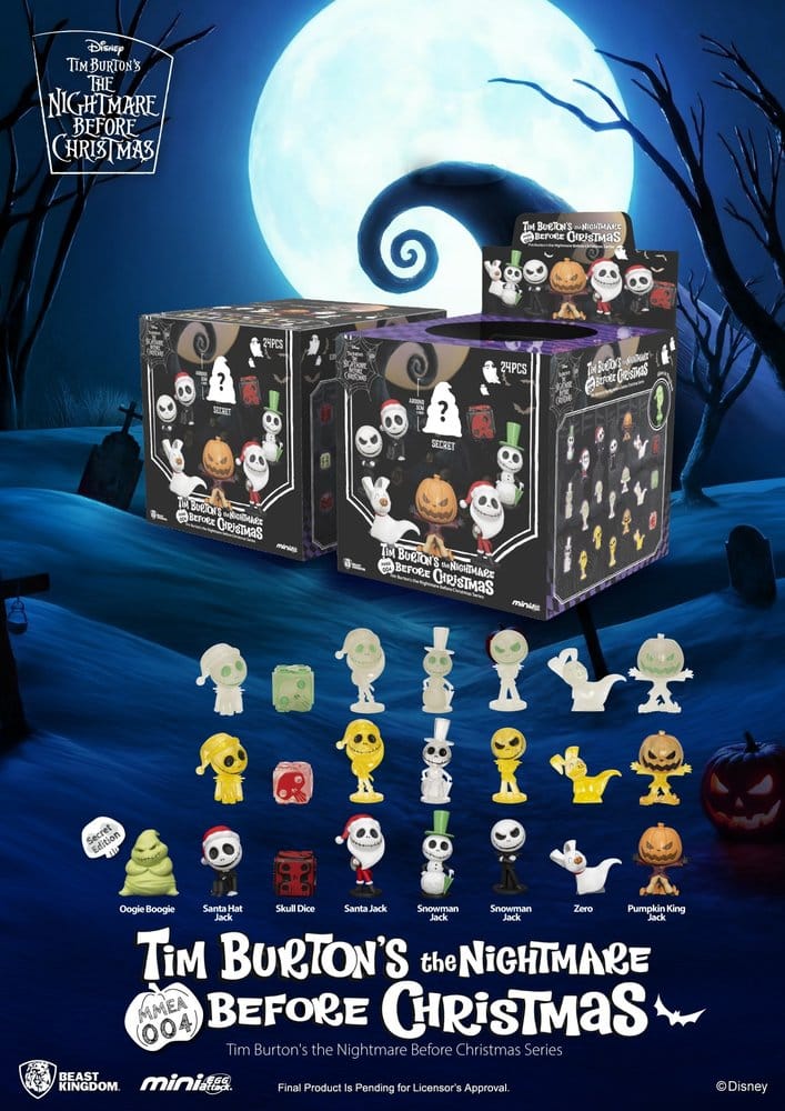 PRE ORDINE - Nightmare Before Christmas Mini Egg Attack Mini Figures Blind Box Assortment (24) (Glow in the Dark)