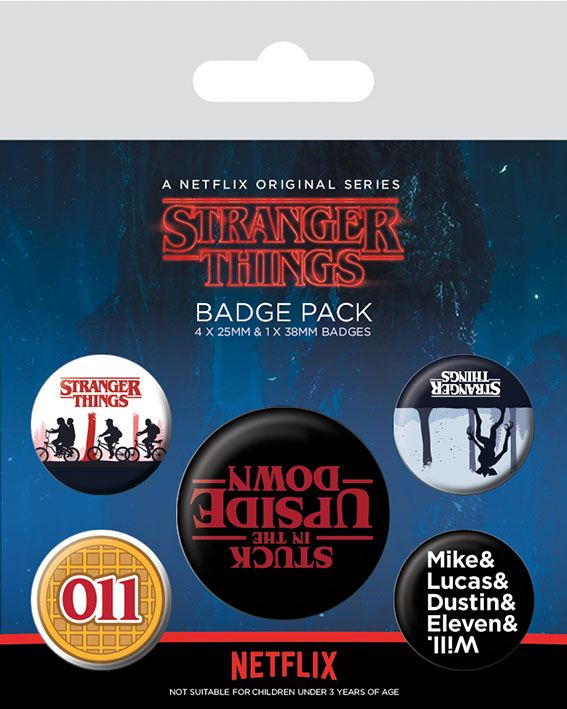 PRE ORDINE - Stranger Things Pin-Back Buttons 5-Pack Upside Down
