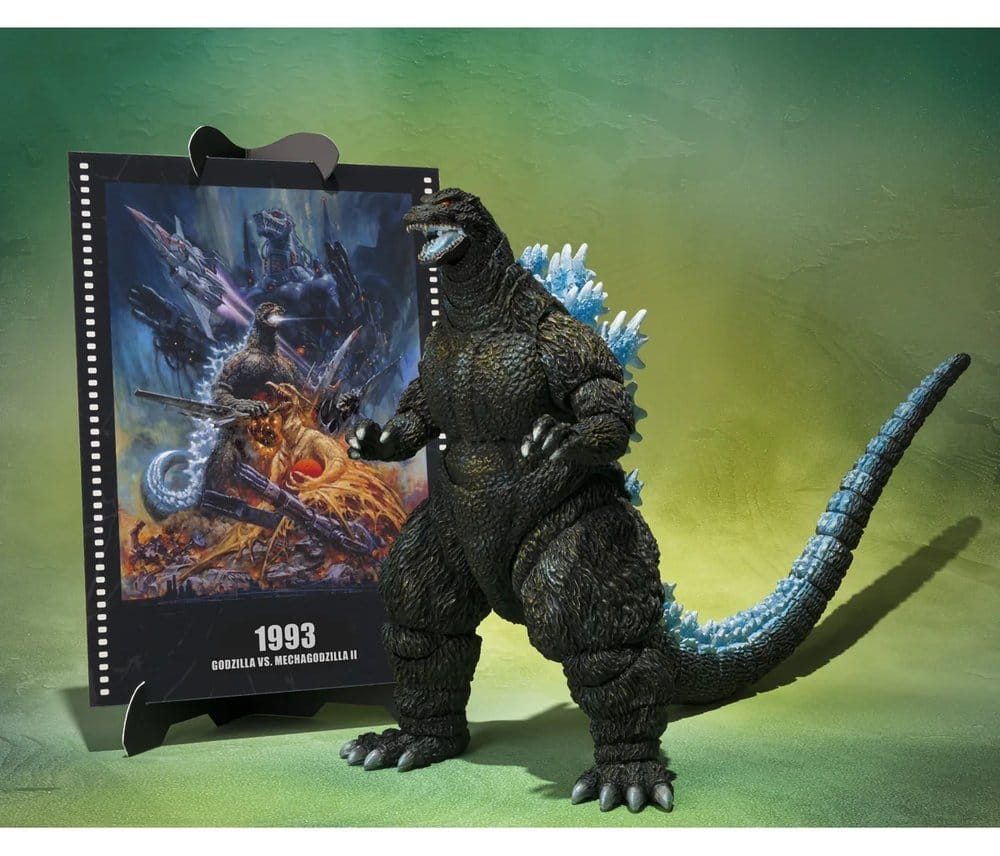 PRE ORDINE - Godzilla S.H.MonsterArts Action Figure Godzilla (Godzilla vs. Mechagodzilla II Poster Coloring Ver.) -Movie Graphic Plus- 16 cm