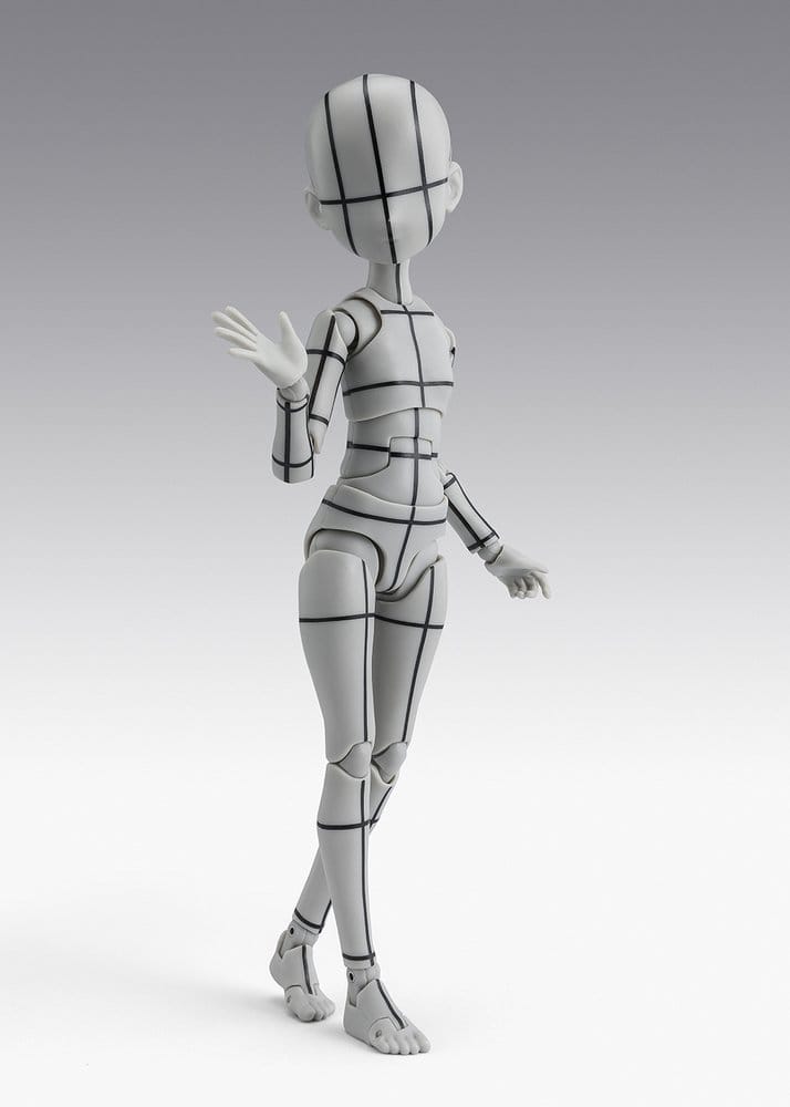 PRE ORDINE - S.H.Figuarts Action Figure Body-Chan -Ken Sugimori- Edition -Wireframe- (Gray Color Ver.) 13 cm