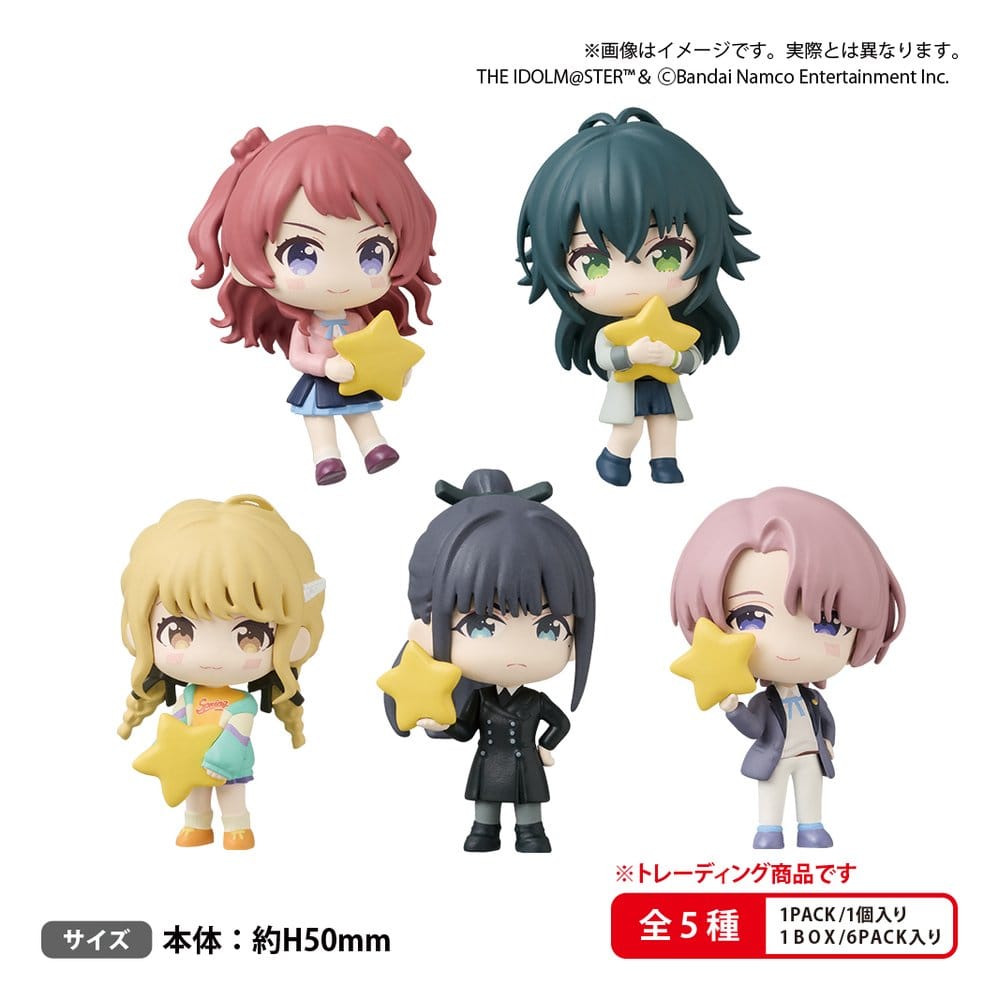 PRE ORDINE - Gakuen Idolmaster Mini Figures Mugyumini Collection Figure Vol. 1 Blind Box Display (6)