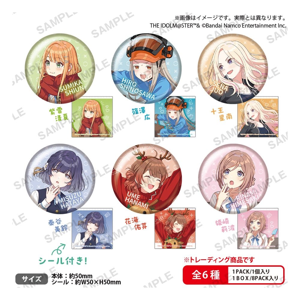 PRE ORDINE - Gakuen Idolmaster Pin Badges vol.4 The Box Blind Box Display (8)
