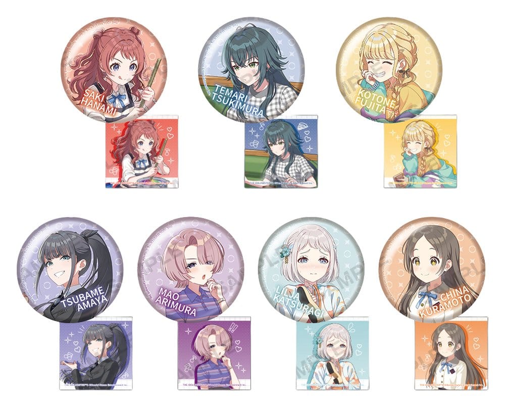PRE ORDINE - The Idolmaster Gakuen Idolmaster Can Badge vol.3 Display Box (8) 5 cm