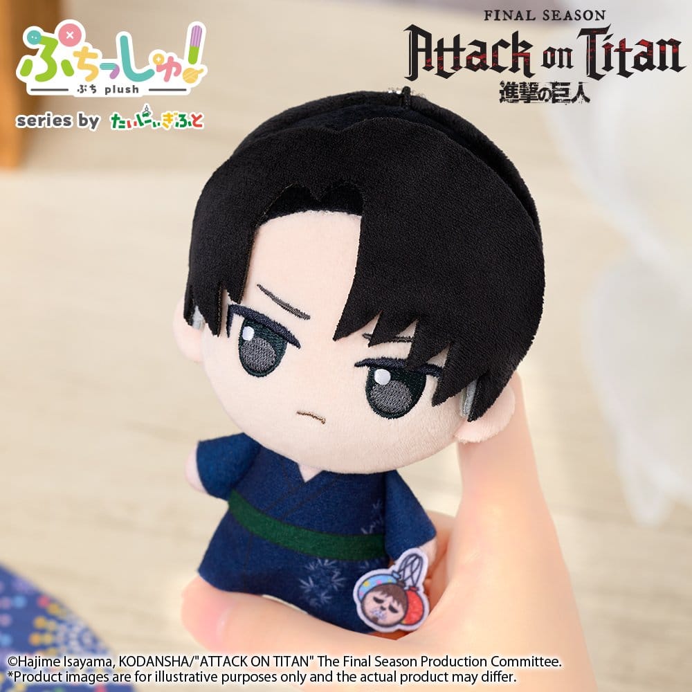 PRE ORDINE - Attack on Titan Puchish! Plush Figure Levi Ackerman Vol. 2 (Yukata Ver.) 12 cm