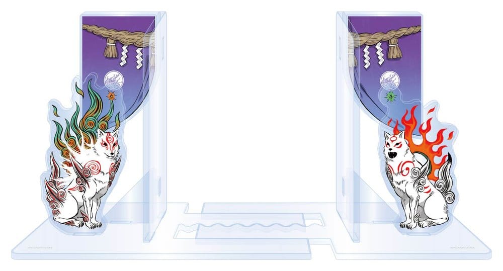 PRE ORDINE - Okami 20th Anniversary Reprint Art Project Acrylic Bookends 14 cm