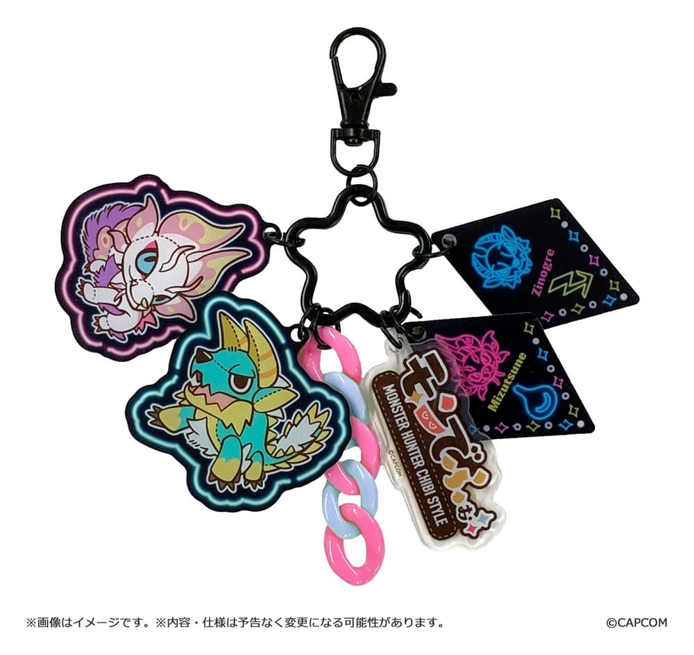 PRE ORDINE - Monster Hunter Chibi Style Acrylic Keychain Multi Charm: Zinogre & Mizutsune