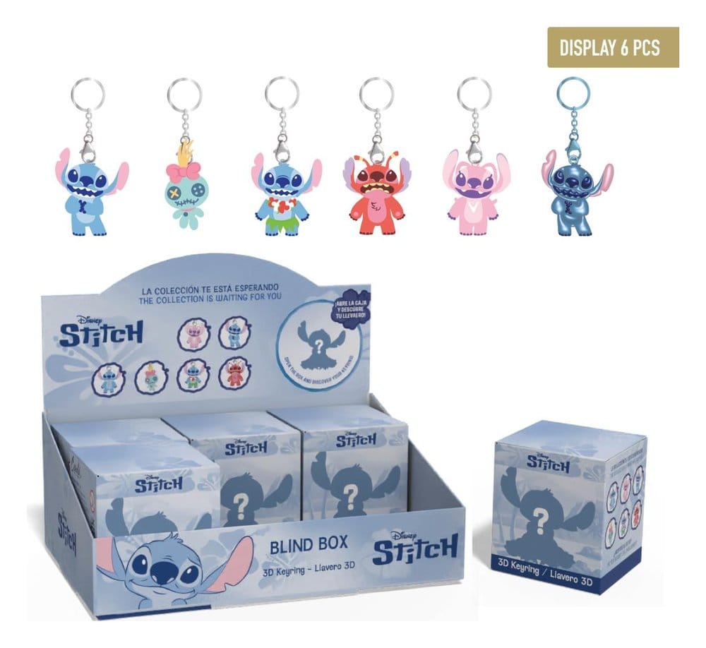PRE ORDINE - Disney Stitch Keychain Blind Box Display (6)