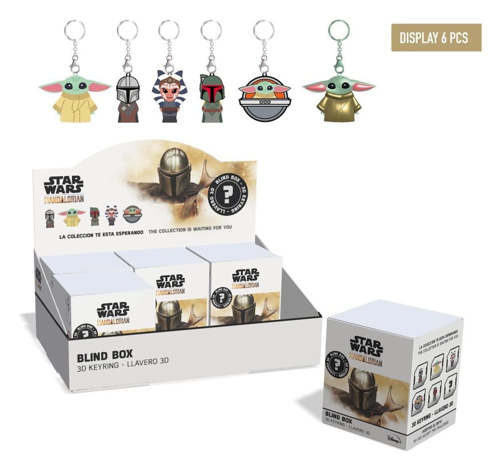 PRE ORDINE - Star Wars Keychain The Mandalorian Blind Box Display (6)