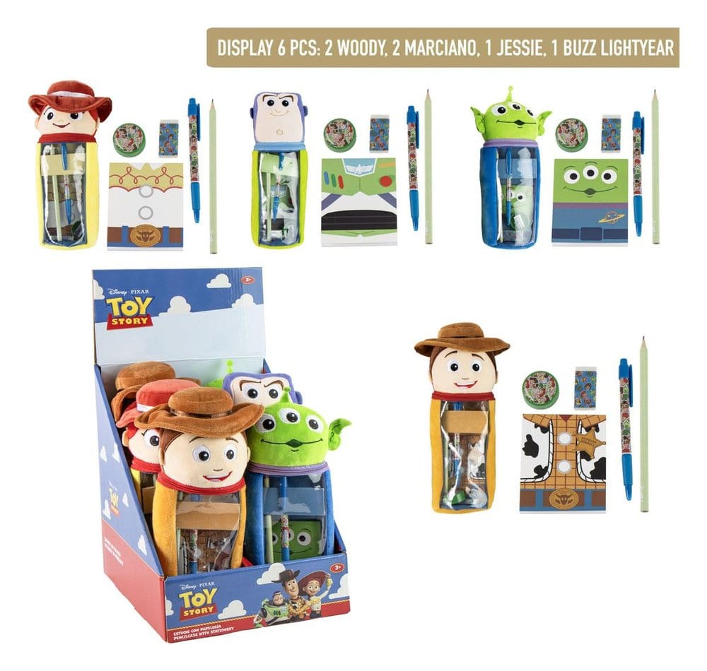 PRE ORDINE - Disney Plush Pencil Case with Accessories Toy Story Display (6)