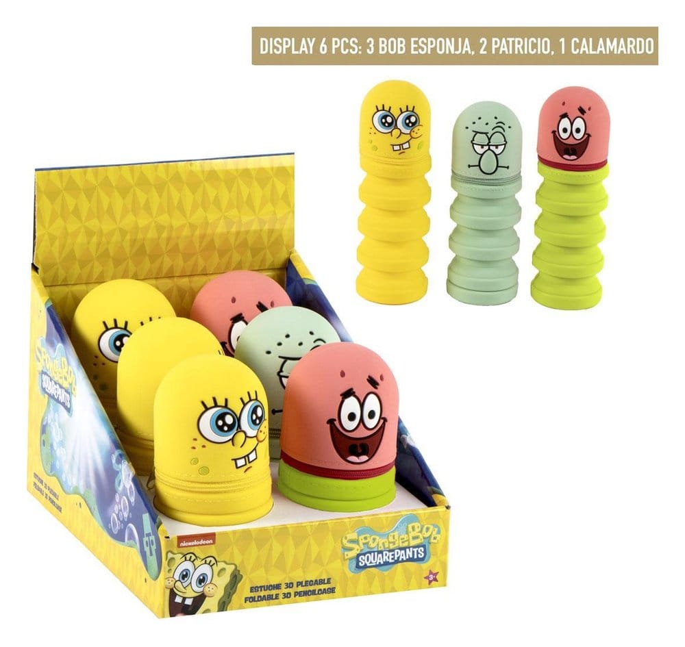 PRE ORDINE - SpongeBob SquarePants Silicone Pencil Case Display (6)