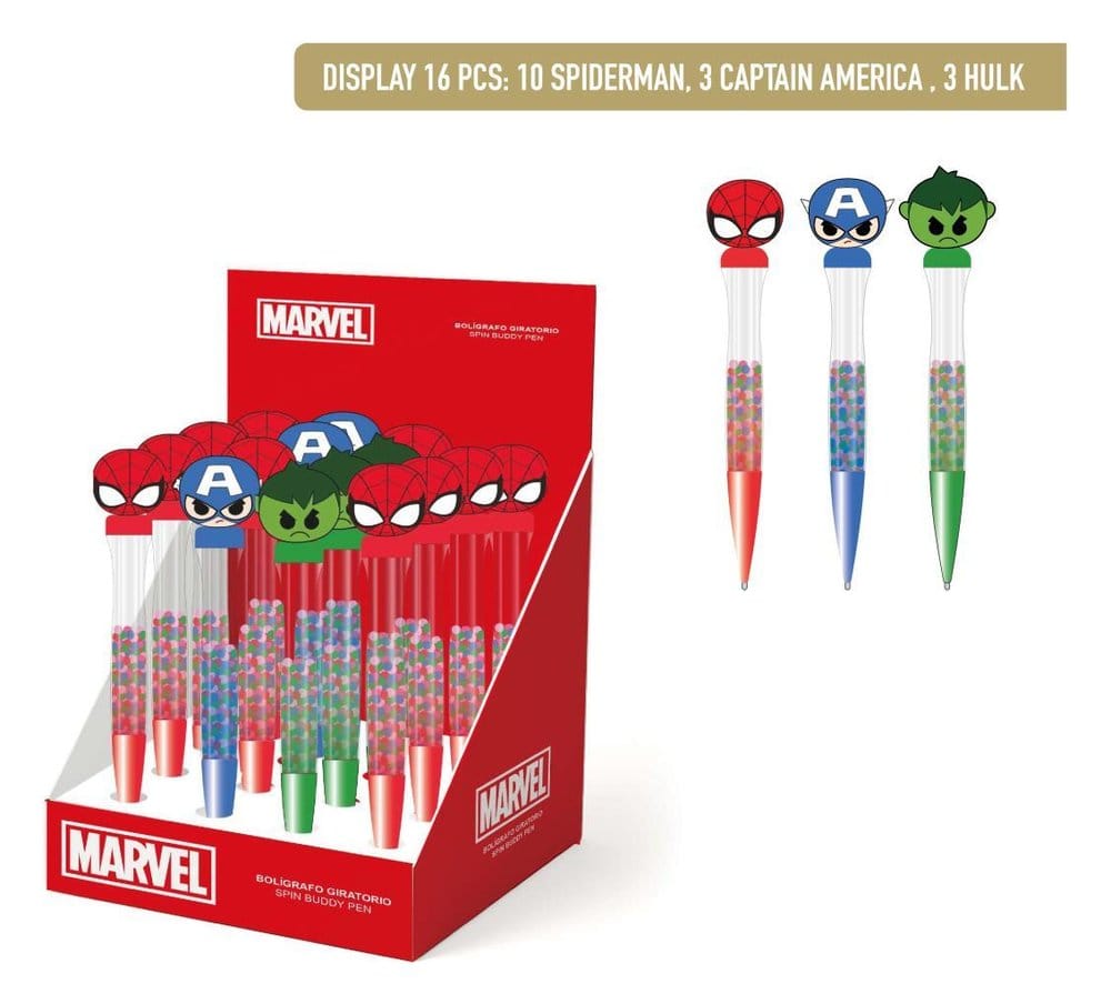 PRE ORDINE - Marvel Rotary Pen Display (16)