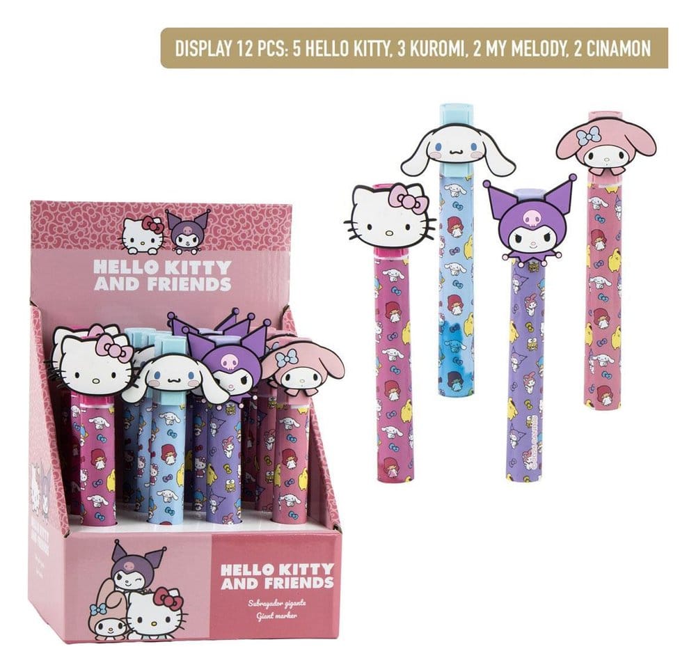 PRE ORDINE - Sanrio Large Highlighter Display (12) Hello Kitty