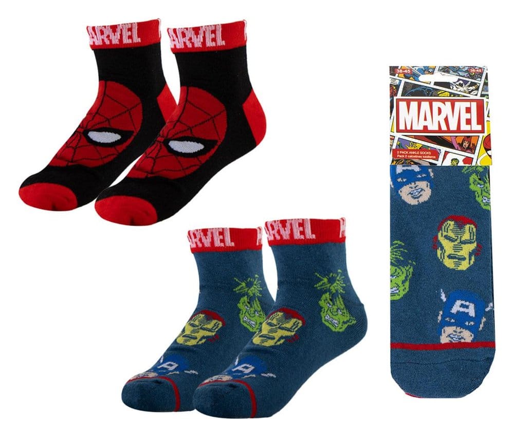PRE ORDINE - Marvel Socks 2-Pack Short 38-45