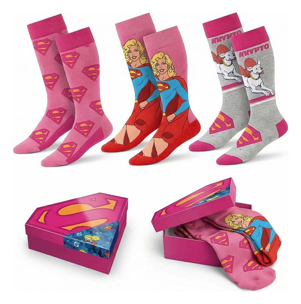 PRE ORDINE - DC Comics Socks Superman Supergirl 3-Pack 36-43